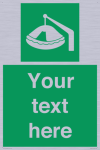 Custom sign Safe condition Davit-launched liferaft